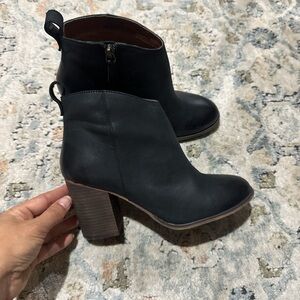 Black Leather Ankle Boots